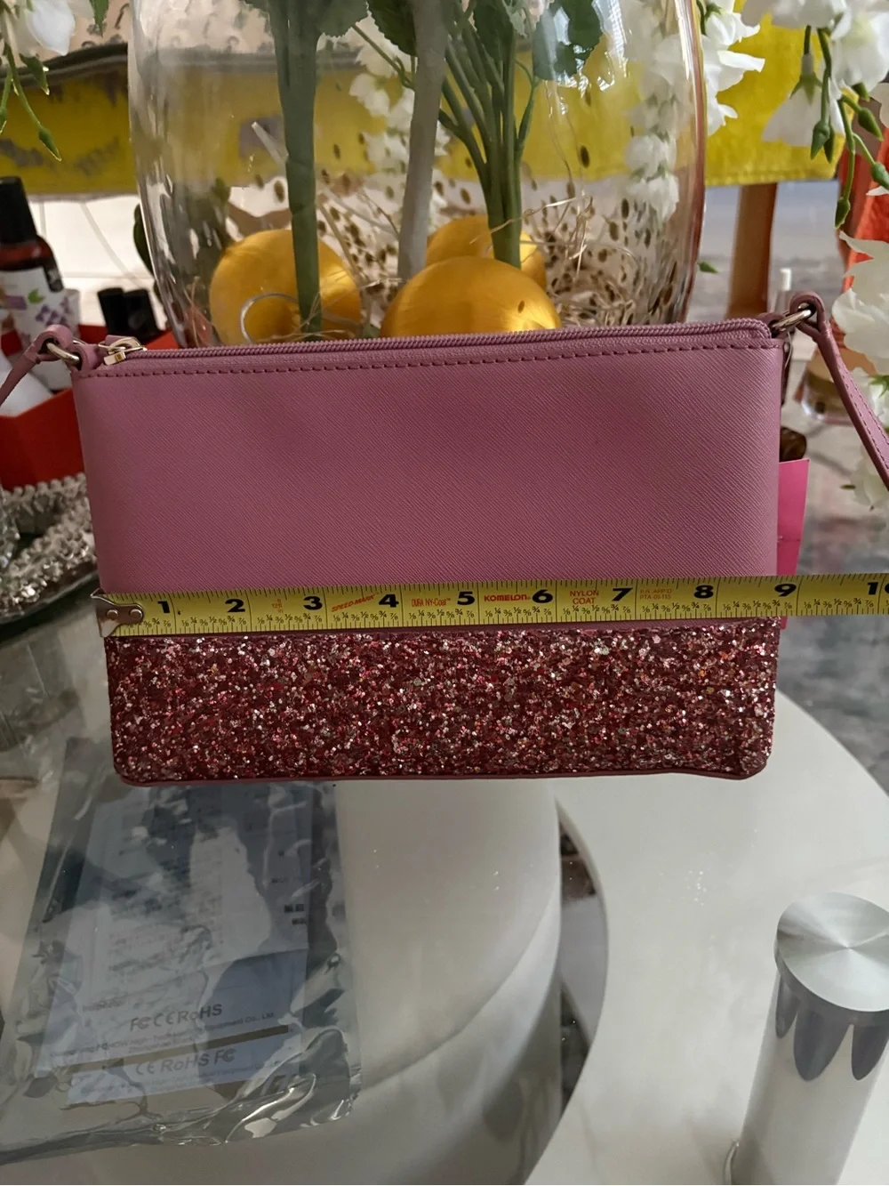 kate spade Dusty Rose Glitter Crossbody Bag